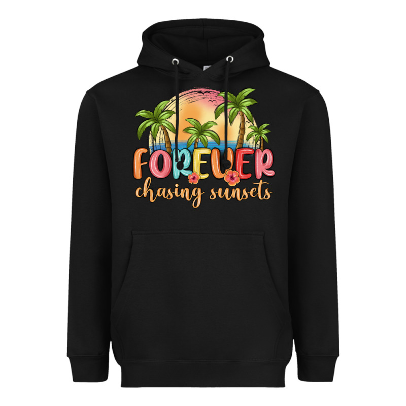 Forever Chasing Sunsets Heavyweight Hoodie by MaliasSmallBusiness | Teevron