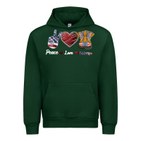 Forest Green Peace Love Veteran Urban Hoodie - Bettercallsaul