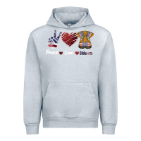 Heather Grey Peace Love Veteran Urban Hoodie - Bettercallsaul