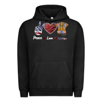 Pigment Black Peace Love Veteran Urban Hoodie - Bettercallsaul