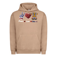 Pigment Burro Peace Love Veteran Urban Hoodie - Bettercallsaul