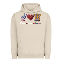Pigment French Oak Peace Love Veteran Urban Hoodie - Bettercallsaul