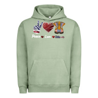 Pigment Oil Green Peace Love Veteran Urban Hoodie - Bettercallsaul