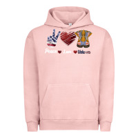 Pigment Salmon Peace Love Veteran Urban Hoodie - Bettercallsaul