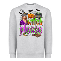 Heather Grey witch please Heavyweight Sweatshirt - Zillion Design Studio