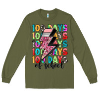 Army Green 100 days of school Long Sleeve Tee - Artiststas