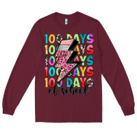 Burgundy 100 days of school Long Sleeve Tee - Artiststas
