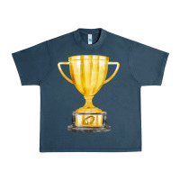 Midnight Navy throphy cup Urban Heavy Tee - FaDigitalArtStudio