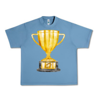 Pebble Blue throphy cup Urban Heavy Tee - FaDigitalArtStudio