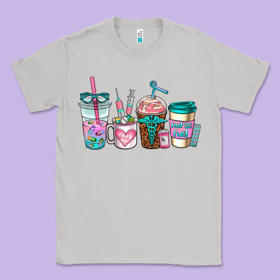 Nurse Fuel Coffee Cups Classic Tee Designed By Adodesignshop