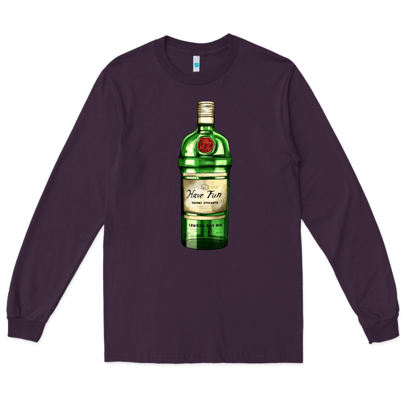 Have Fun Gin Bottle Long Sleeve Tee by AdoDesignShop | Teevron