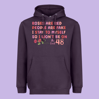 Roses Are Red Heavyweight Hoodie Designed By Maliassmallbusiness