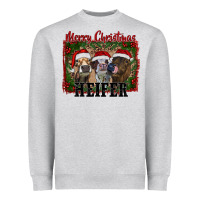 Merry Christmas Heifer Heavyweight Sweatshirt | Teevron