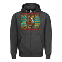 Charcoal Heather western horse horseshoe roses gemstones glitter wooden Zipper Hoodie - Artiststas