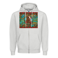Western Horse Horseshoe Roses Gemstones Glitter Wooden Zipper Hoodie | Teevron