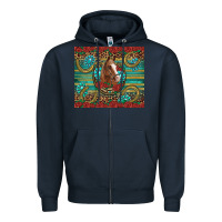 Navy western horse horseshoe roses gemstones glitter wooden Zipper Hoodie - Artiststas