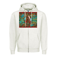 Oatmeal Heather western horse horseshoe roses gemstones glitter wooden Zipper Hoodie - Artiststas