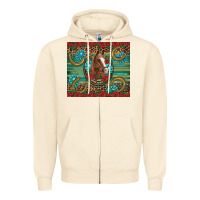Sandshell western horse horseshoe roses gemstones glitter wooden Zipper Hoodie - Artiststas