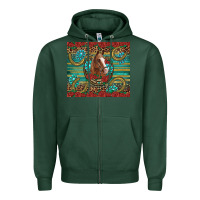 Sports Green western horse horseshoe roses gemstones glitter wooden Zipper Hoodie - Artiststas