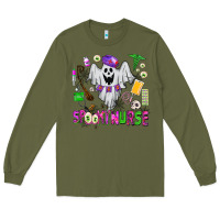 Army Green spooky nurse Long Sleeve Tee - AdoDesignShop