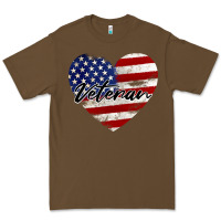 Cacao veteran heart american flag Premium Tee - BarkalooDesign