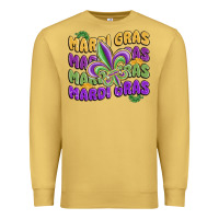 Antique Gold mardi gras with fleur de lis Premium Sweatshirt - MaliasSmallBusiness