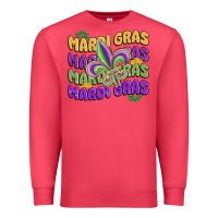 Cardinal mardi gras with fleur de lis Premium Sweatshirt - MaliasSmallBusiness