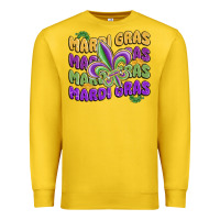 Lemon mardi gras with fleur de lis Premium Sweatshirt - MaliasSmallBusiness