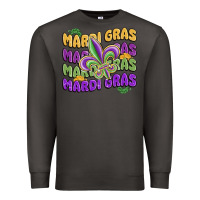 Smoke mardi gras with fleur de lis Premium Sweatshirt - MaliasSmallBusiness
