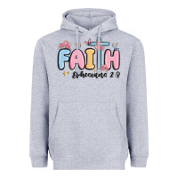 Heather Grey faith ephesians 2 8 Heavyweight Hoodie - MaliasSmallBusiness
