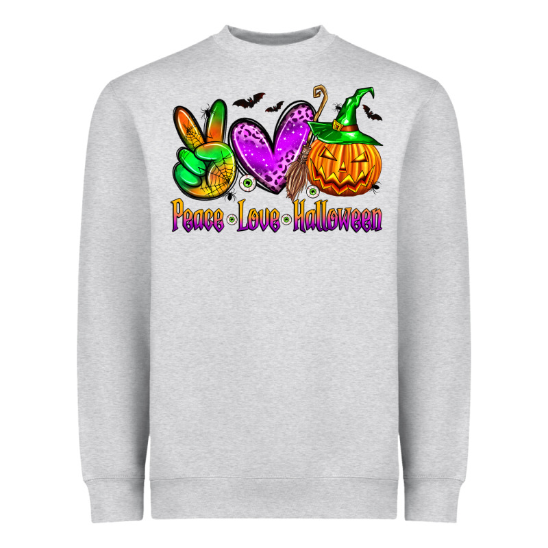 Peace Love Halloween Heavyweight Sweatshirt by Zillion Design Studio | Teevron