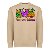 Mushroom peace love halloween Heavyweight Sweatshirt - Zillion Design Studio