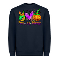 Navy peace love halloween Heavyweight Sweatshirt - Zillion Design Studio
