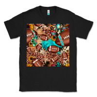 Black football cactus sunflower seamless pattern Classic Tee - JahusDesignShop