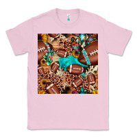 Bubblegum Pink football cactus sunflower seamless pattern Classic Tee - JahusDesignShop
