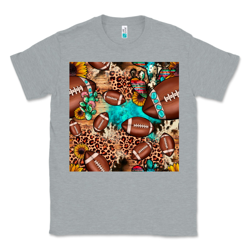 Football Cactus Sunflower Seamless Pattern Classic Tee by JahusDesignShop | Teevron