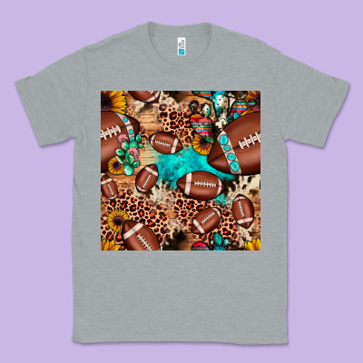 Football Cactus Sunflower Seamless Pattern Classic Tee Designed By Jahusdesignshop