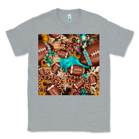 Heather Grey football cactus sunflower seamless pattern Classic Tee - JahusDesignShop