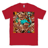 Red football cactus sunflower seamless pattern Classic Tee - JahusDesignShop