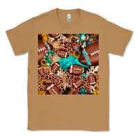 Toasted Coconut football cactus sunflower seamless pattern Classic Tee - JahusDesignShop