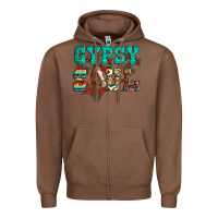 Chestnut western gypsy soul horse roses serape aztec leopard Zipper Hoodie - Artiststas