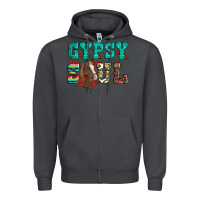 Smoke western gypsy soul horse roses serape aztec leopard Zipper Hoodie - Artiststas