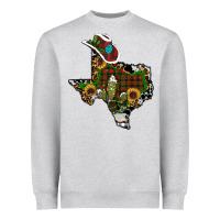 Heather Grey christmas texas Heavyweight Sweatshirt - RanaPortraitStore
