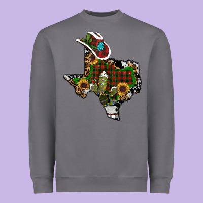Christmas Texas Heavyweight Sweatshirt Designed By Ranaportraitstore