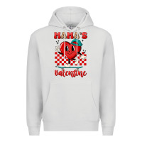 Dove Grey skater heart valentines day art Premium Hoodie - LillyAllenDesigns