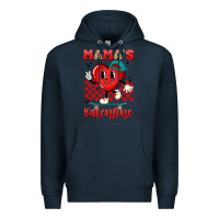 Navy skater heart valentines day art Premium Hoodie - LillyAllenDesigns
