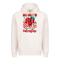 Pale Pink skater heart valentines day art Premium Hoodie - LillyAllenDesigns