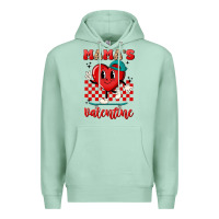 Seafoam skater heart valentines day art Premium Hoodie - LillyAllenDesigns