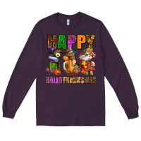 Plum happy hallothanksmas Long Sleeve Tee - AdoDesignShop