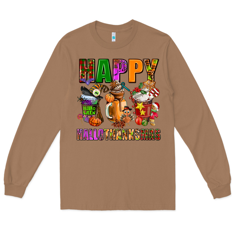 Happy Hallothanksmas Long Sleeve Tee by AdoDesignShop | Teevron